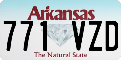AR license plate 771VZD