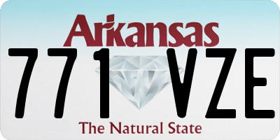AR license plate 771VZE