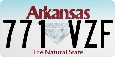 AR license plate 771VZF
