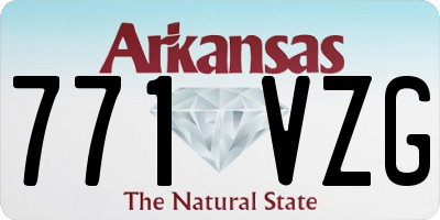 AR license plate 771VZG
