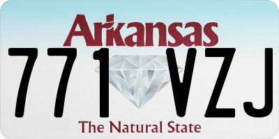 AR license plate 771VZJ