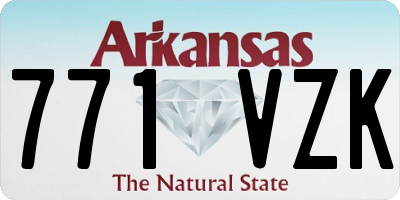 AR license plate 771VZK