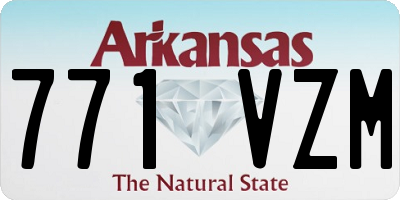 AR license plate 771VZM