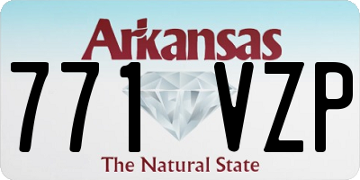 AR license plate 771VZP