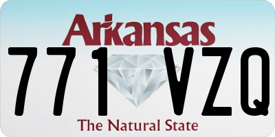 AR license plate 771VZQ