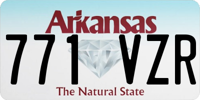 AR license plate 771VZR