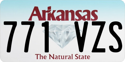 AR license plate 771VZS