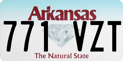 AR license plate 771VZT