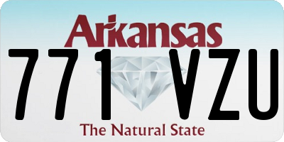 AR license plate 771VZU