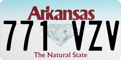 AR license plate 771VZV