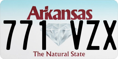 AR license plate 771VZX