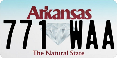 AR license plate 771WAA
