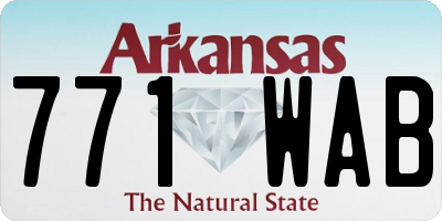 AR license plate 771WAB