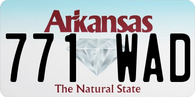 AR license plate 771WAD