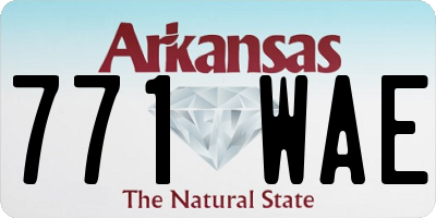 AR license plate 771WAE