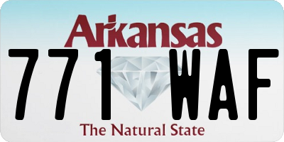 AR license plate 771WAF