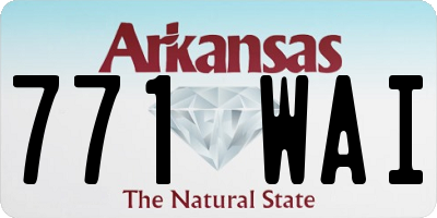 AR license plate 771WAI