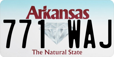 AR license plate 771WAJ