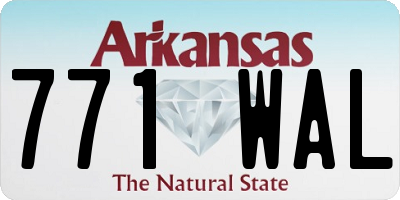 AR license plate 771WAL
