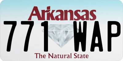 AR license plate 771WAP