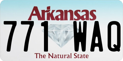 AR license plate 771WAQ