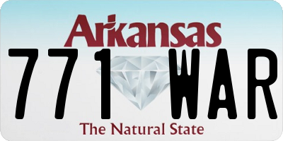 AR license plate 771WAR