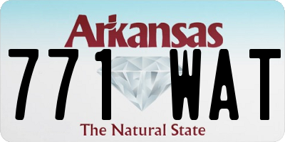 AR license plate 771WAT