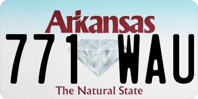 AR license plate 771WAU