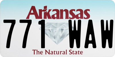 AR license plate 771WAW
