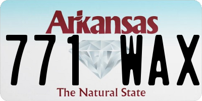 AR license plate 771WAX