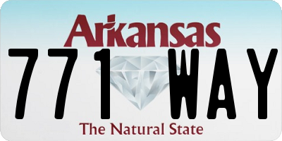AR license plate 771WAY