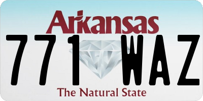 AR license plate 771WAZ