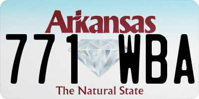 AR license plate 771WBA