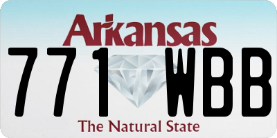 AR license plate 771WBB