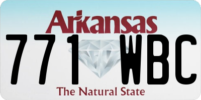 AR license plate 771WBC