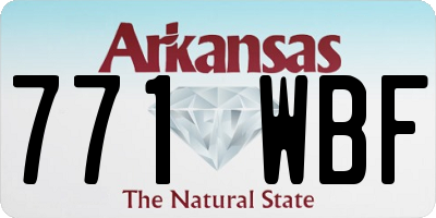 AR license plate 771WBF