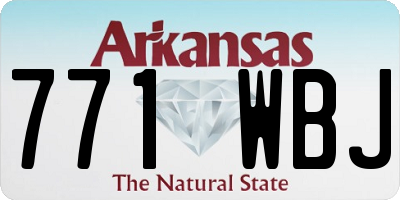 AR license plate 771WBJ