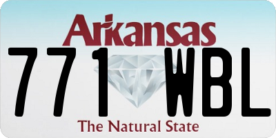 AR license plate 771WBL