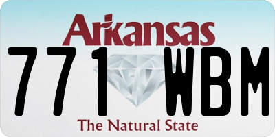 AR license plate 771WBM