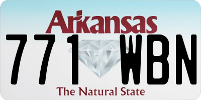 AR license plate 771WBN