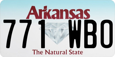 AR license plate 771WBO