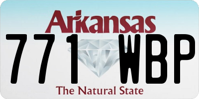 AR license plate 771WBP