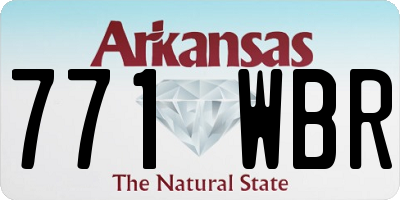 AR license plate 771WBR