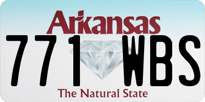 AR license plate 771WBS
