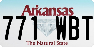 AR license plate 771WBT