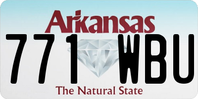 AR license plate 771WBU