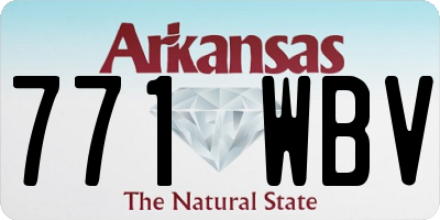 AR license plate 771WBV