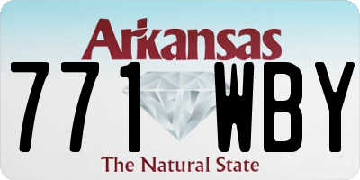 AR license plate 771WBY