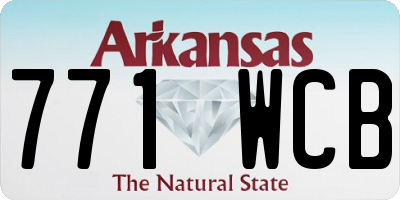 AR license plate 771WCB