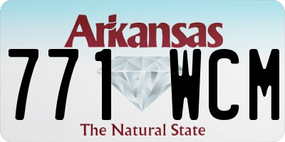 AR license plate 771WCM